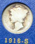 Partial Mercury Dime Set