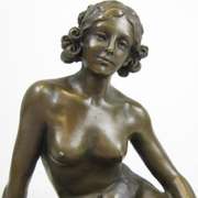 Victorian Lady Bronze Statue