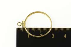 14K Yellow Gold 2 Rand South African Coin Holder Bezel Pendant