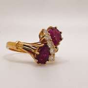 18kt Gold, Ruby, & Diamond Cocktail Ring