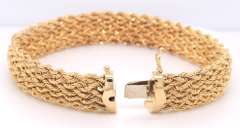 Incredible Yellow Gold Wide Mesh Bracelet