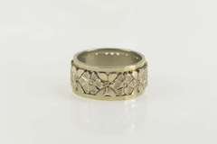14K White Gold Vintage NOS 1950's Blossom Wedding Band Ring