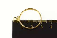 14K Yellow Gold 2 Rand South African Coin Holder Bezel Pendant