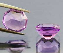 Glittering 3.87ct pink Amethyst pair