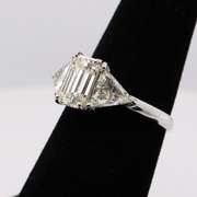 Remarkable +4ctw. Three-Diamond Ring