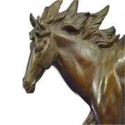 Agile Wild Stallion Horse Bronze Sculpture
