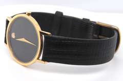 Movado Museum Classic Quartz Black Leather Strap