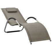 Sun Lounger Textilene Taupe and Gray