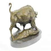 American Buffalo Bull Bronze Sculpture