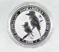 1999 Australia 30 Dollars - Kookaburra - 1 Kilo .999 Fine Silver