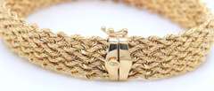 Incredible Yellow Gold Wide Mesh Bracelet