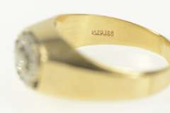 10K Yellow Gold 0.40 Ctw Diamond Retro Men's Squared Cluster Ring