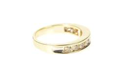 10K Yellow Gold 0.80 Ctw Light Brown Diamond Wedding Band Ring