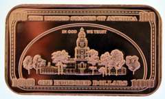 $100 Ben Franklin Note 1 oz .999 Fine Copper Bar