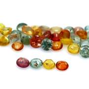 Heated only! Vibrant 7.01ct fancy color Sapphire set