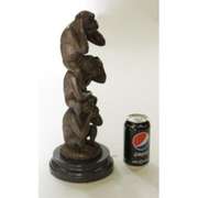 Three Wise Monkey Bronze Sculpture