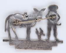 Vintage Sterling Silver Mexico Brooch Pin