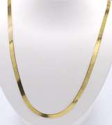 Vintage Italian Sterling Silver Herringbone Necklace