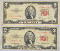 1953 1953B $ 2 Star Red Seal US Notes