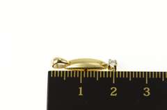 14K Yellow Gold Diamond Drop Dangle Classic Statement Pendant