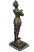Saint Joan of Arc Bronze Marble Sculpture
