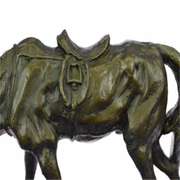 Dog and a Horse Friendship Bronze Sculpture