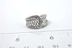 Sterling Silver Ring With Diamond Accents