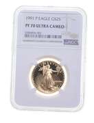 PF70 UCAM 1991-P $25 1/2 Oz. Gold American Eagle - Graded NGC
