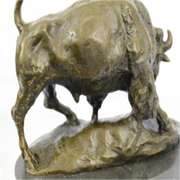American Buffalo Bull Bronze Sculpture