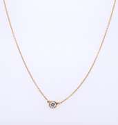 Classic 18kt YG Diamond Pendant Necklace