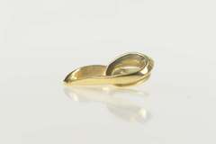 10K Yellow Gold Diamond Inset Curvy Heart Love Symbol Pendant