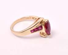 Excellent Ruby Ring in Yellow Gold