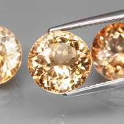 Matched! 3 piece 15.85ct full fire Imperial Topaz set