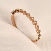 Sweet Thin Rose Gold Diamond Band