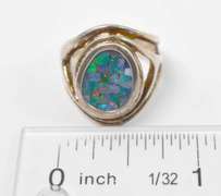 Ovular Opal Sterling Silver Ring