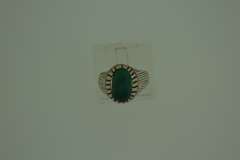 Sterling Silver Green Gemstone Ring