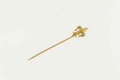 14K Yellow Gold Fleur De Lis French Freedom Symbol Stick Pin