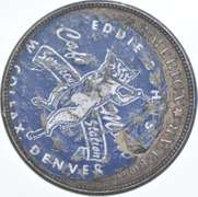 1921 Morgan Silver Dollar - Eddie Bohn's Pig N' Whistle Stickered Back