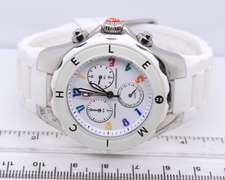 Michele Tahitian Jellybean Chronograph Quartz White Watch