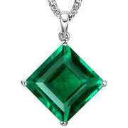 3.67 CT RUSSIAN EMERALD (VS) 10KT SOLID GOLD PENDANT