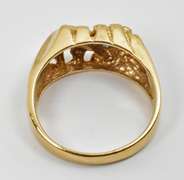 Classic Man's Nugget Ring with Diamonds