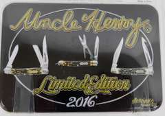 Uncle Henry Limited Ed. 2016 3 Knife Set - Unopened