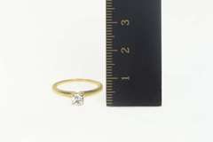14K Yellow Gold 1940's 0.49 Ct Diamond Solitaire Engagement Ring