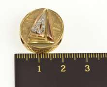 14K Yellow Gold Diamond Sail Boat Victorian Bracelet Charm/Pendant