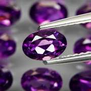 Royal purple! 8.26ct 6x4mm real Bolivian Amethyst set