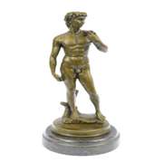 Renaissance of Nude David Bronze Sculpture