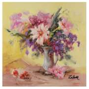 Zahra, Original Oil Painting on Canvas (30" x 30"), Hand Signed with Letter of Authenticity.