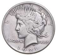 1921 Peace Silver Dollar