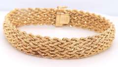 Incredible Yellow Gold Wide Mesh Bracelet