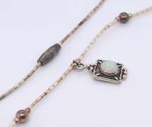 Vintage Sterling Silver Pendant on Chain Necklace
